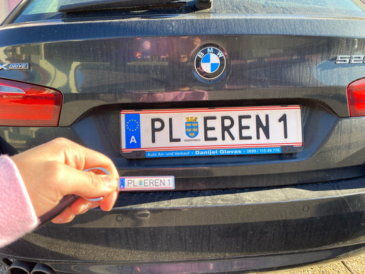 Österreich Kennzeichen Schlüsselanhänger Mini Nummernschild Metall