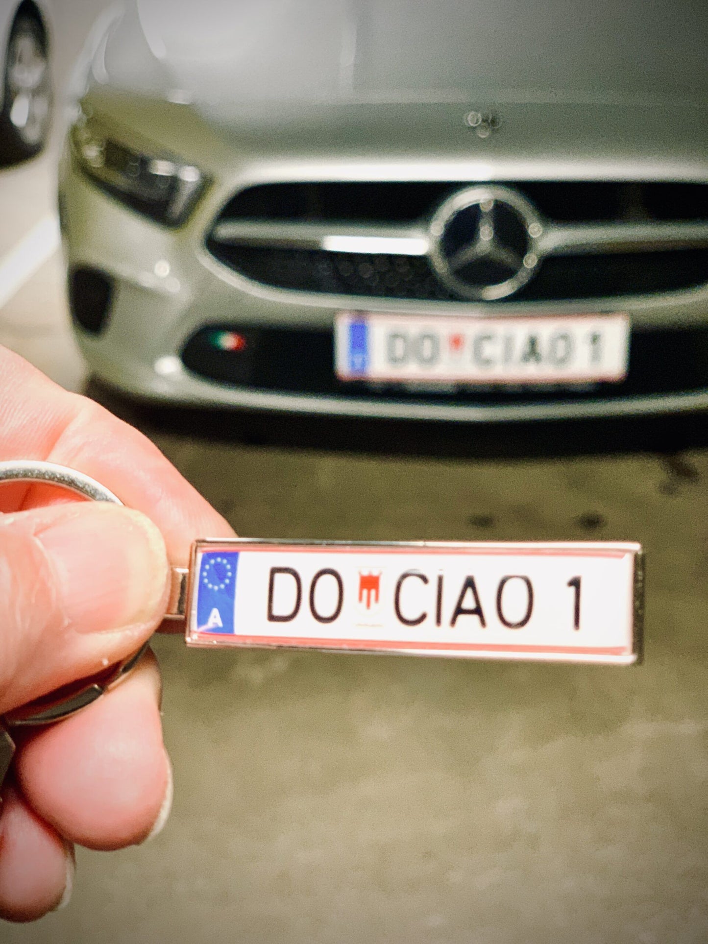 Österreich Kennzeichen Schlüsselanhänger Mini Nummernschild Metall