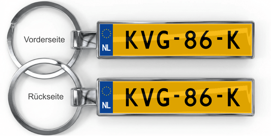 Niederlande Kennzeichen Schlüsselanhänger – Silber