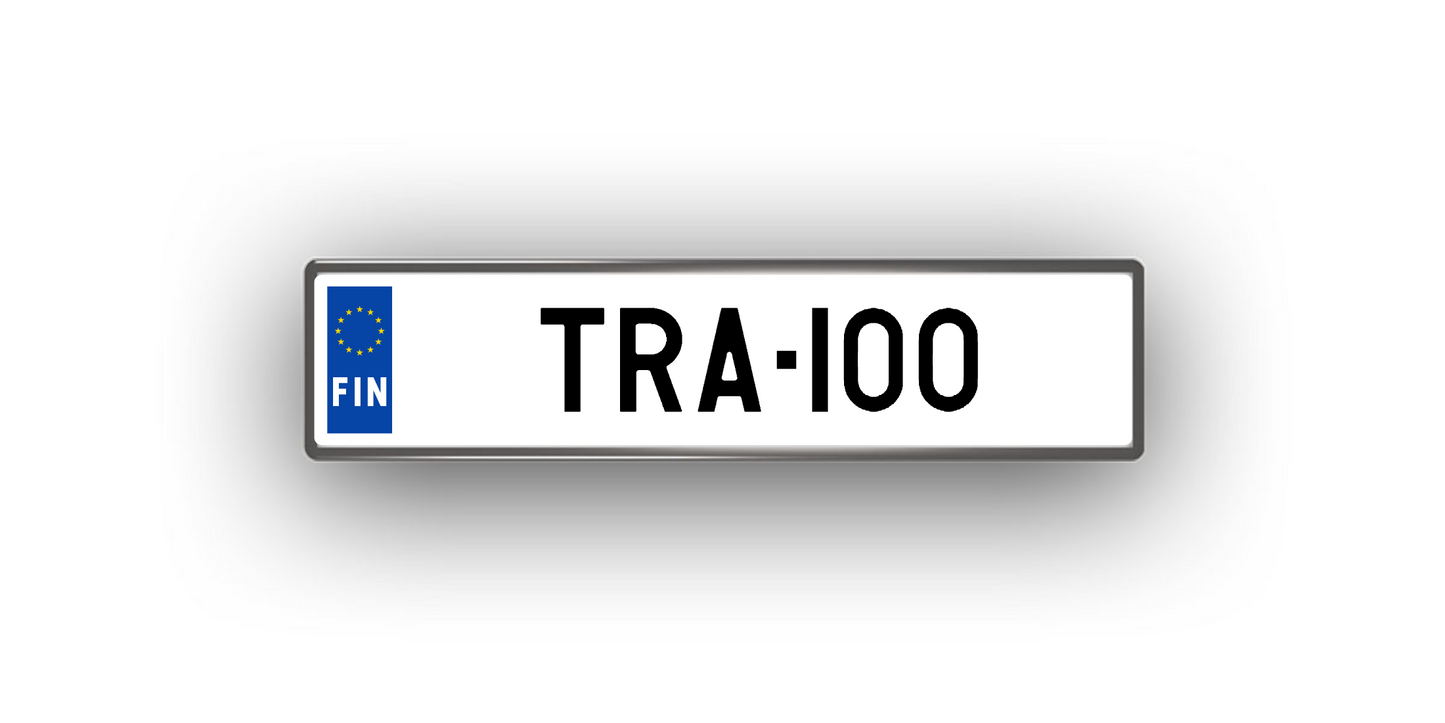 Finnland – Kühlschrankmagnet mit personalisiertem Kennzeichen