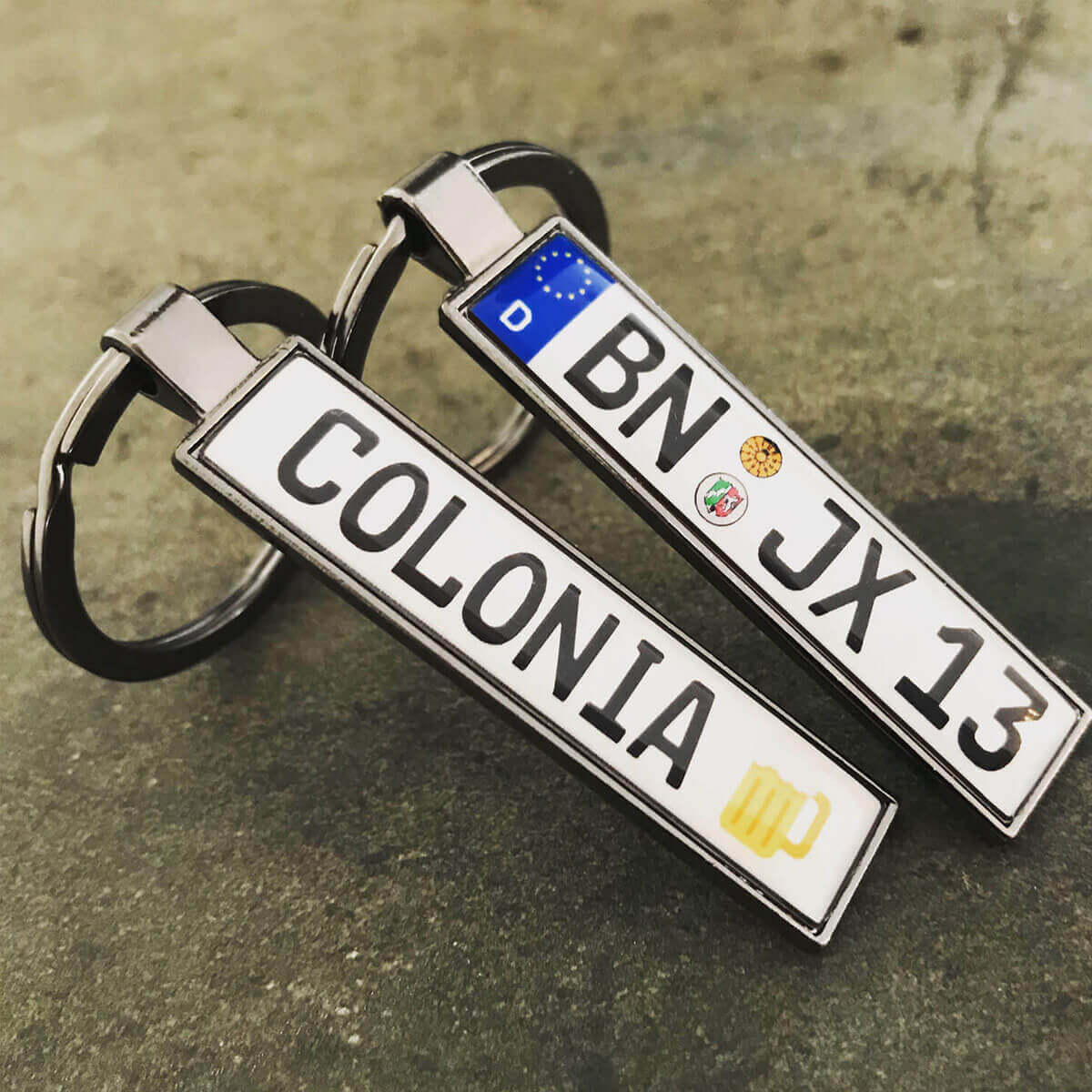 Kennzeichen Schlüsselanhänger Mini Nummernschild Metall