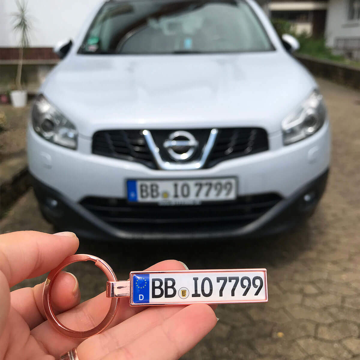 Kennzeichen Schlüsselanhänger Mini Nummernschild Metall