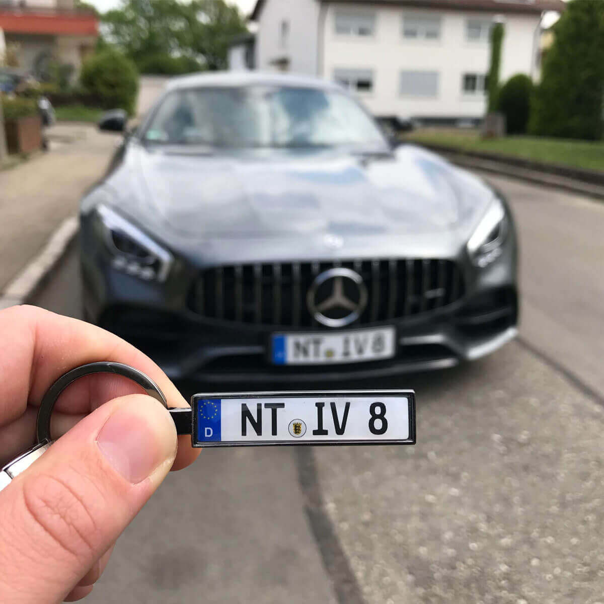 Kennzeichen Schlüsselanhänger Mini Nummernschild Metall