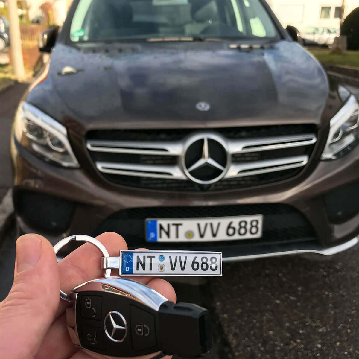 Kennzeichen Schlüsselanhänger Mini Nummernschild Metall