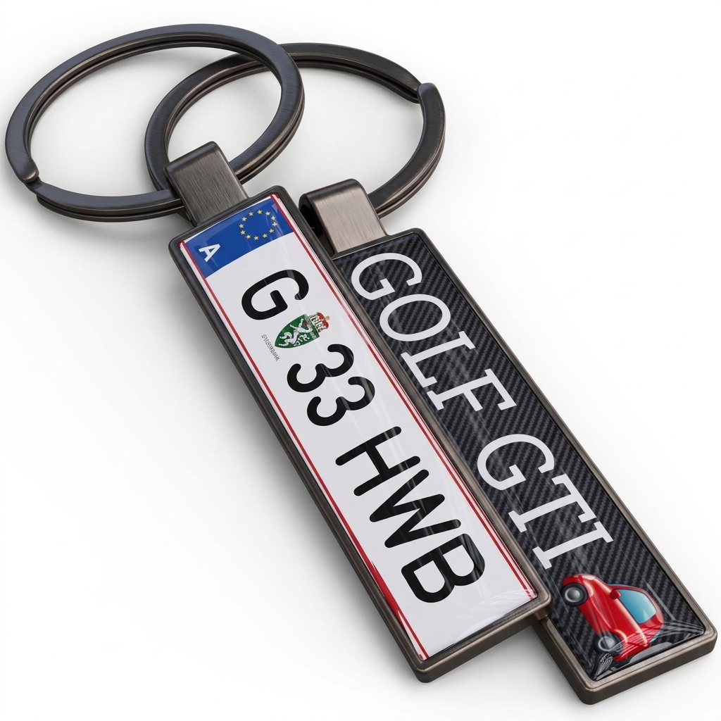 Österreich Kennzeichen Schlüsselanhänger Mini Nummernschild Metall