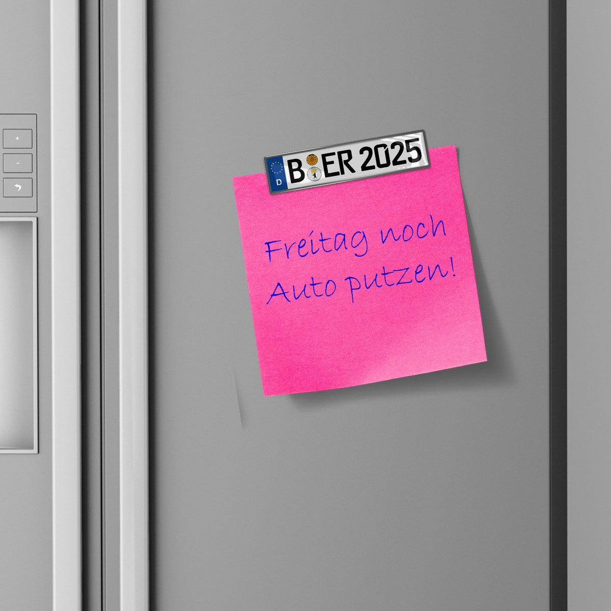 Kühlschrankmagnet aus Metall - Kennzeichen Deutschland - individuell personalisierbar