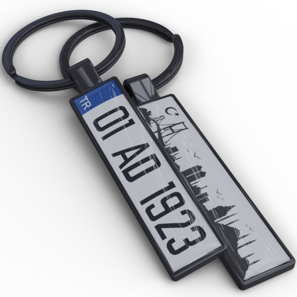 Türkei Kennzeichen Schlüsselanhänger Mini Nummernschild Metall