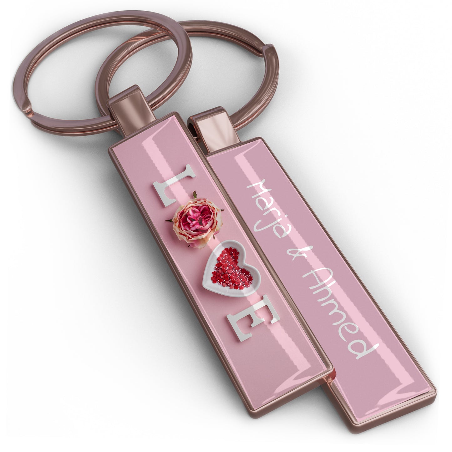 Metall Schlüsselanhänger personalisiert mit Name, Text, Spruch und Foto