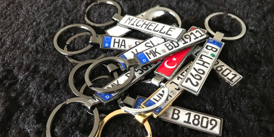 Noch mehr Gestaltungsmöglichkeiten für eure Schlüsselanhänger mit Nummernschild