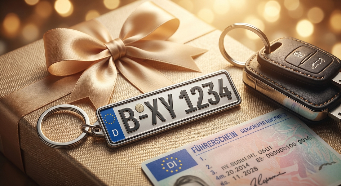 Führerschein bestanden Geschenk - Kennzeichen Schlüsselanhänger