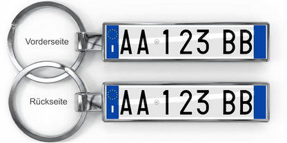 Italien Kennzeichen Schlüsselanhänger – Mini Nummernschild Metall
