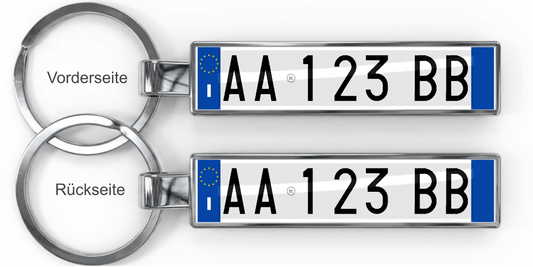 Italien Kennzeichen Schlüsselanhänger – Mini Nummernschild Metall