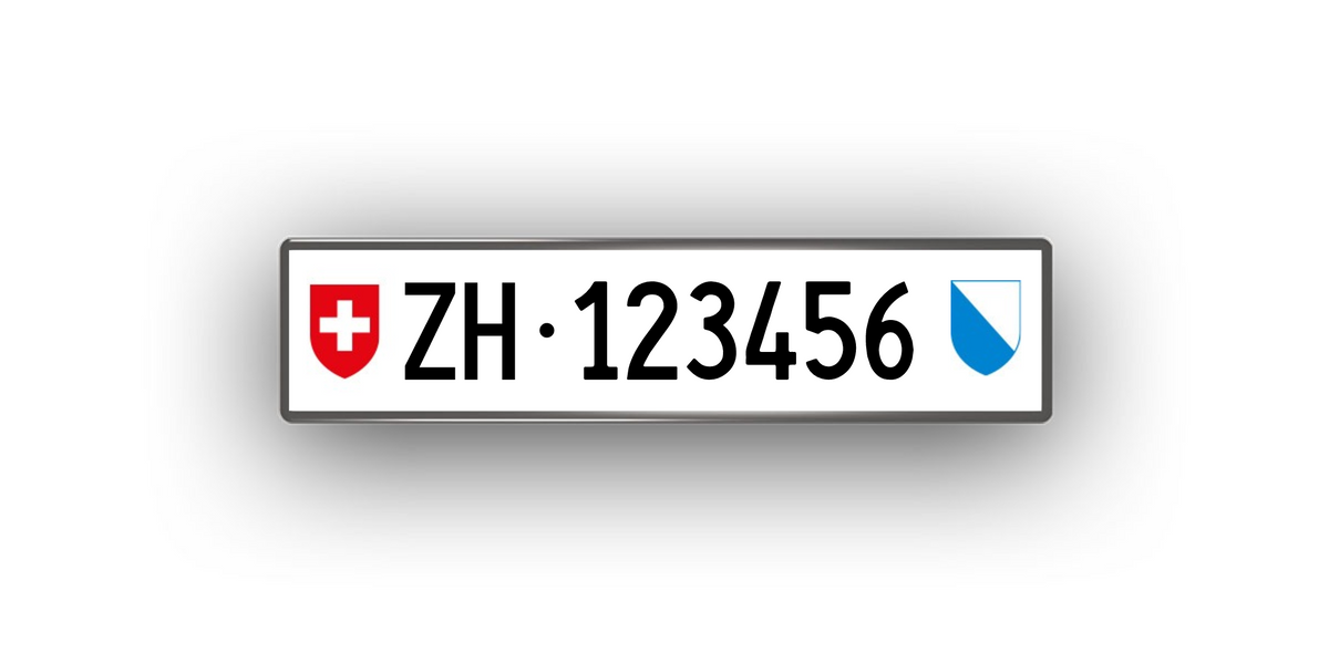 Schweiz – Kühlschrankmagnet mit personalisiertem Kennzeichen