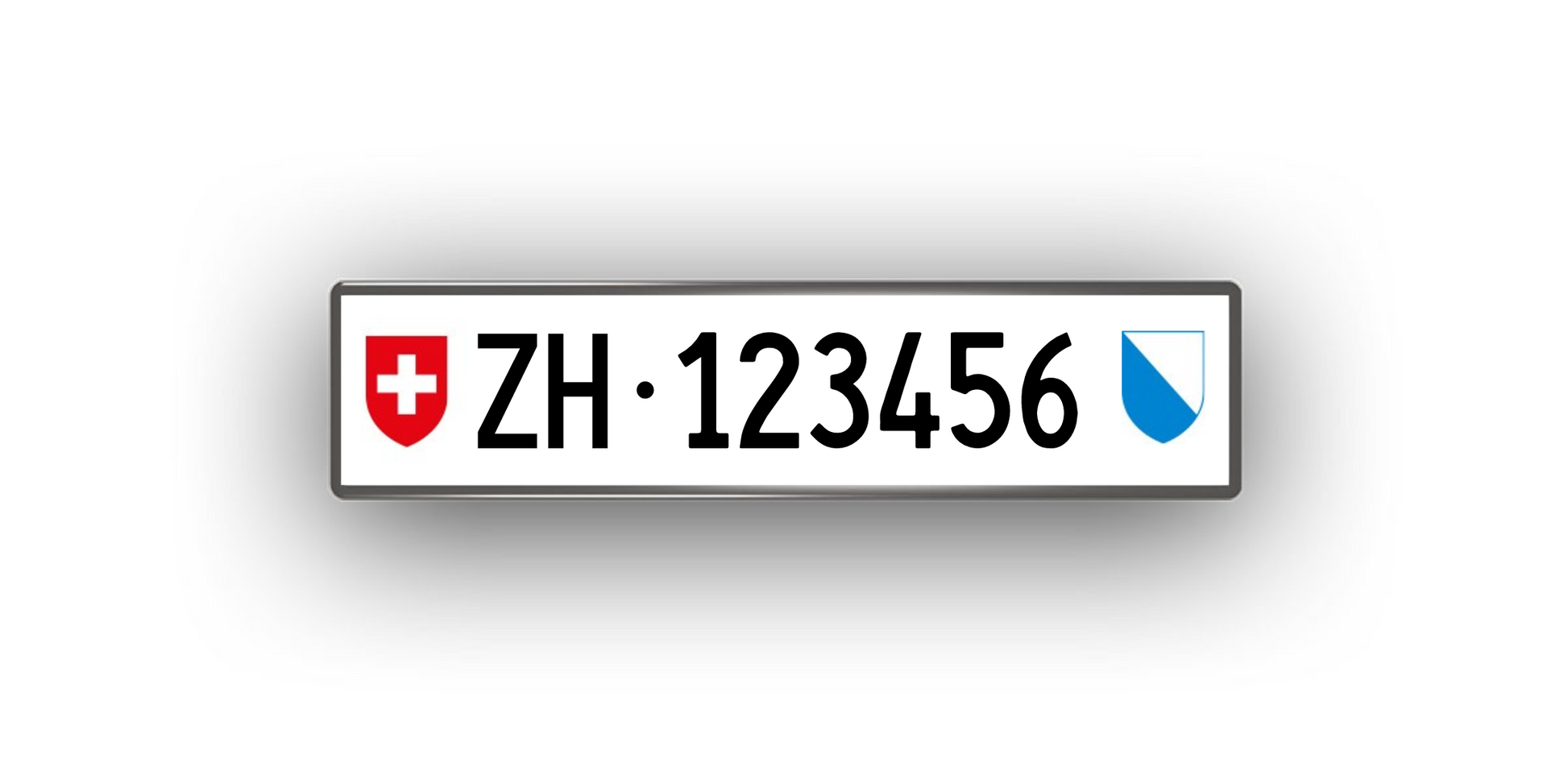 Schweiz – Kühlschrankmagnet mit personalisiertem Kennzeichen