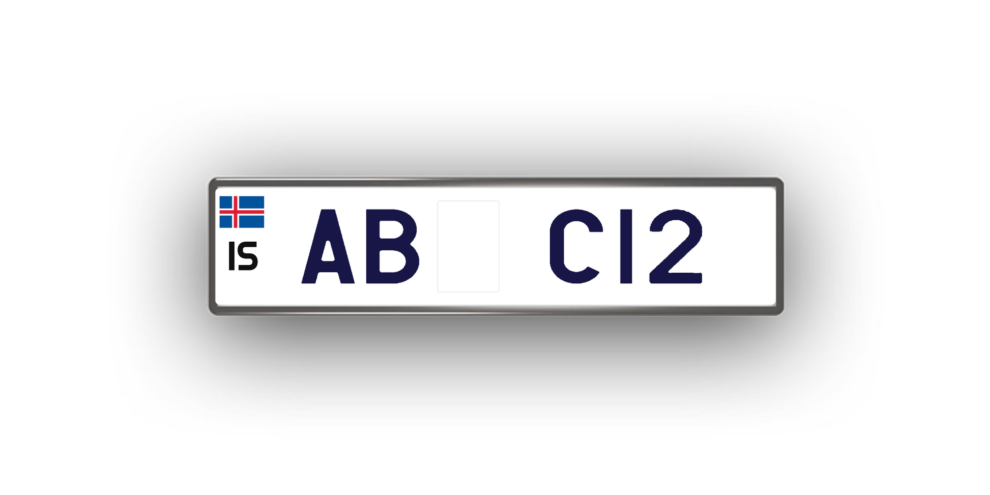 Island – Kühlschrankmagnet mit personalisiertem Kennzeichen