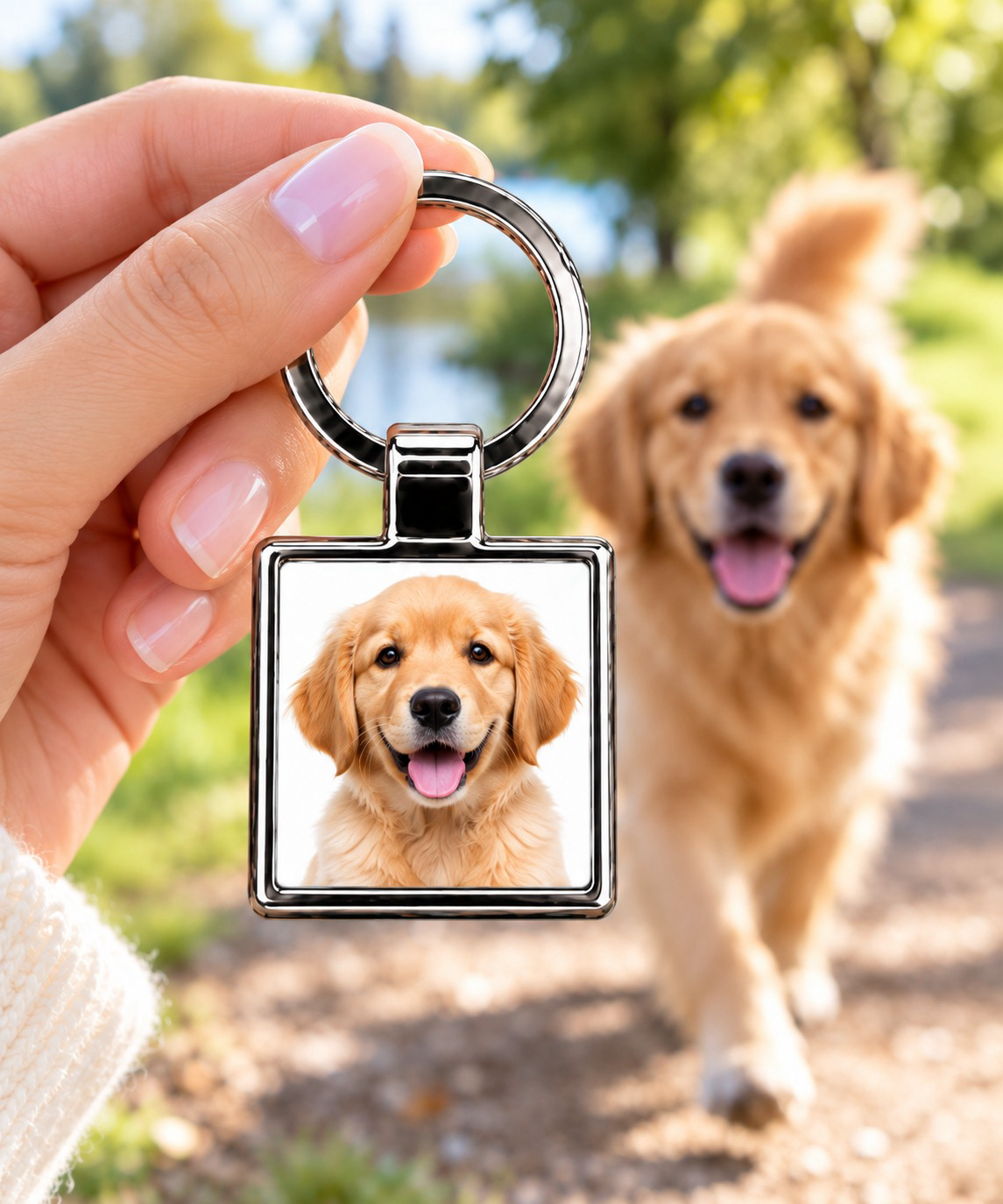 Schlüsselanhänger mit eigenem Foto: Hund