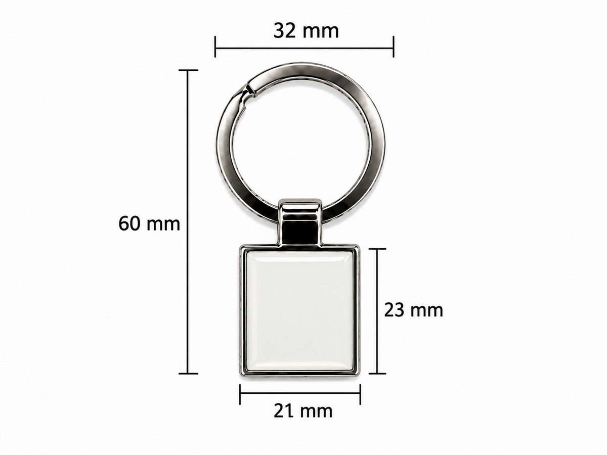 Maße: Anhänger 21 × 23 mm, Ring Ø 32 mm, Gesamtlänge 60 mm