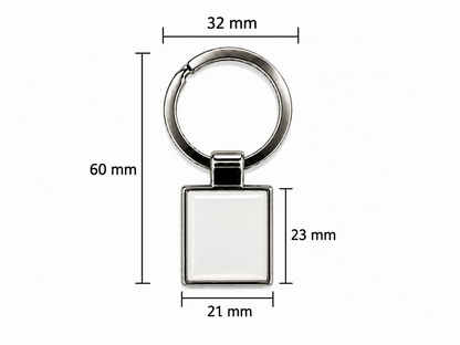 Maße: Anhänger 21 × 23 mm, Ring Ø 32 mm, Gesamtlänge 60 mm