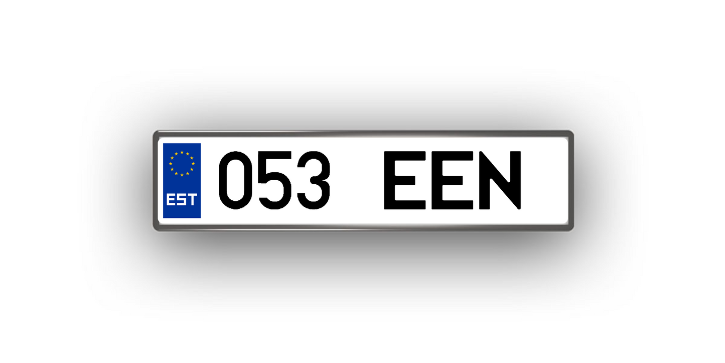 Estland – Kühlschrankmagnet mit personalisiertem Kennzeichen