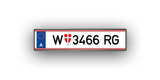 Österreich – Kühlschrankmagnet mit personalisiertem Kennzeichen