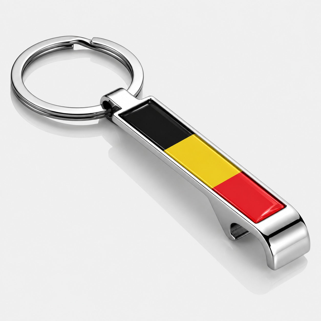 Metall-Flaschenöffner mit Landesflagge Belgien – WM Sonderedition