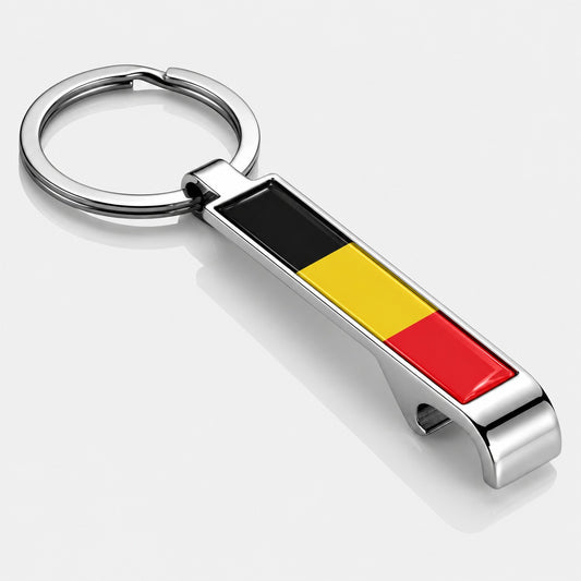 Metall-Flaschenöffner mit Landesflagge Belgien – WM Sonderedition
