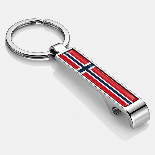 Metall-Flaschenöffner mit Landesflagge Norwegen – WM Sonderedition