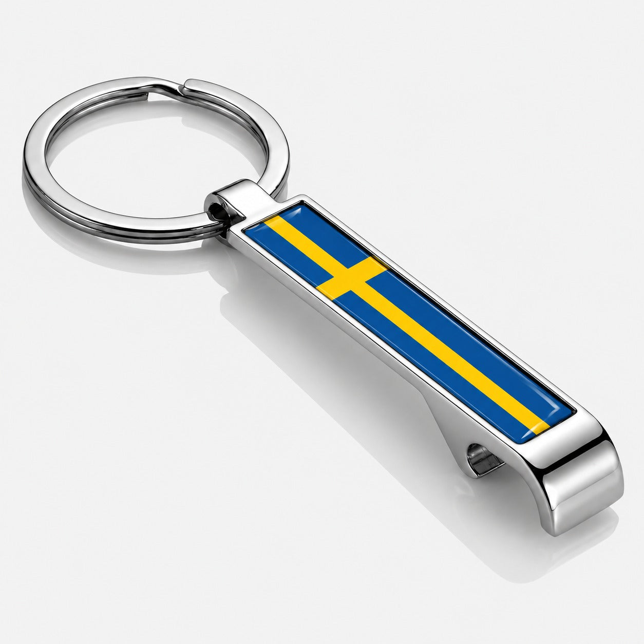 Metall-Flaschenöffner mit Landesflagge Schweden – WM Sonderedition