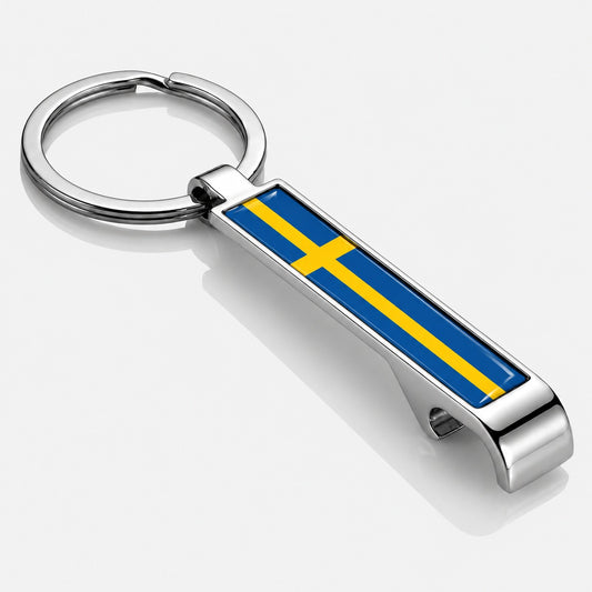 Metall-Flaschenöffner mit Landesflagge Schweden – WM Sonderedition