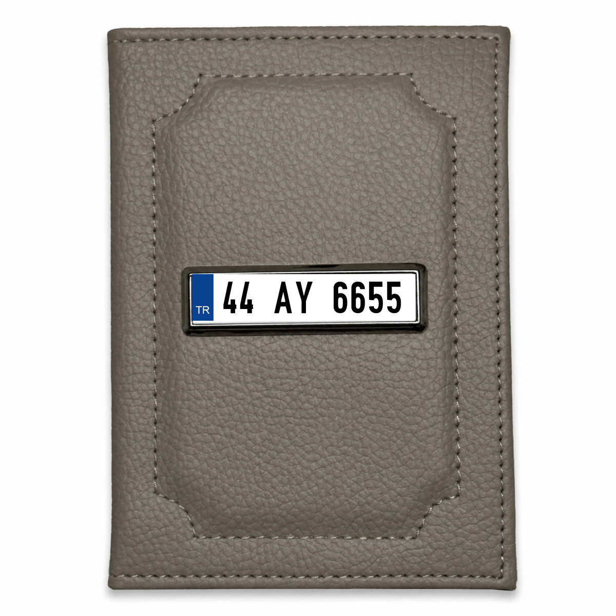 Türkei – Fahrzeugschein-Hülle mit personalisiertem Kennzeichen – Gunmetal