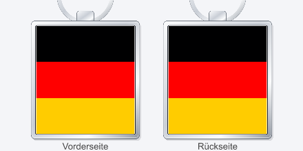 Schlüsselanhänger mit Länderflagge aus Metall