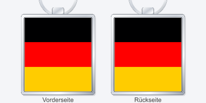 Schlüsselanhänger mit Länderflagge aus Metall