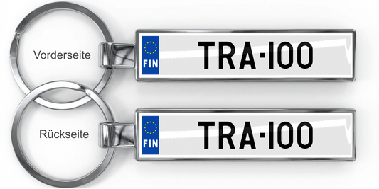 Finnland Kennzeichen Schlüsselanhänger – Silber