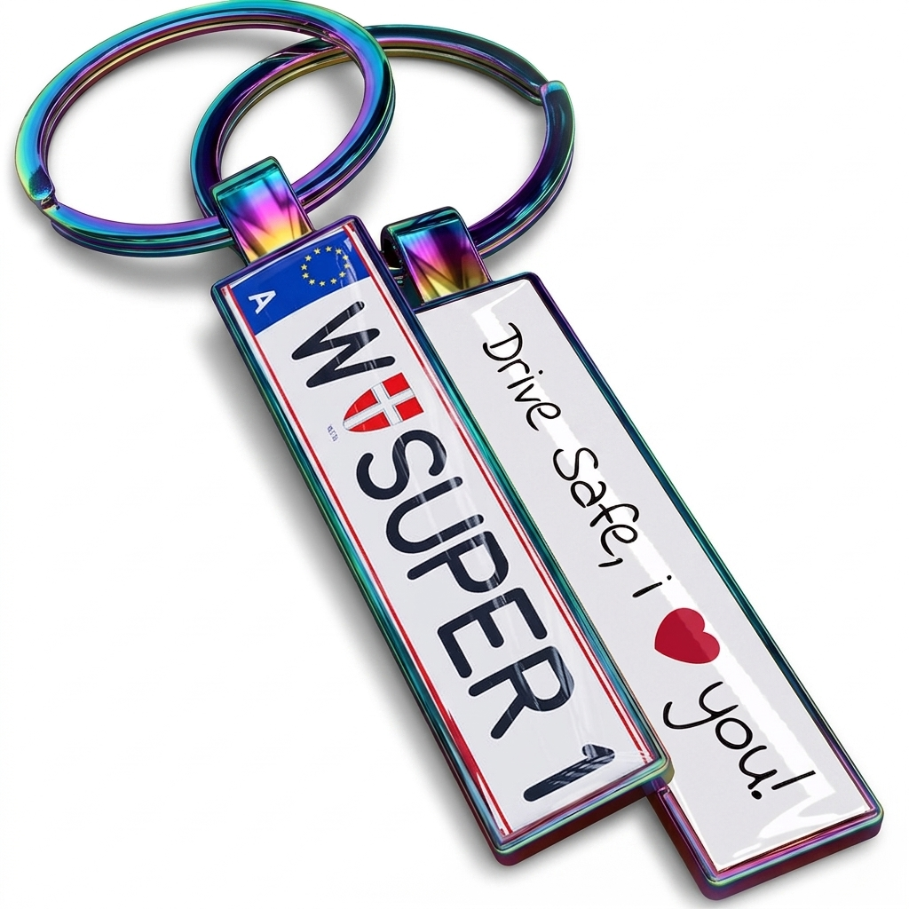 Österreich Kennzeichen Schlüsselanhänger Mini Nummernschild Metall