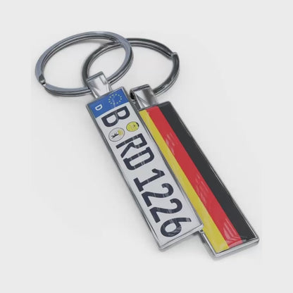 Kennzeichen Schlüsselanhänger Mini Nummernschild Metall