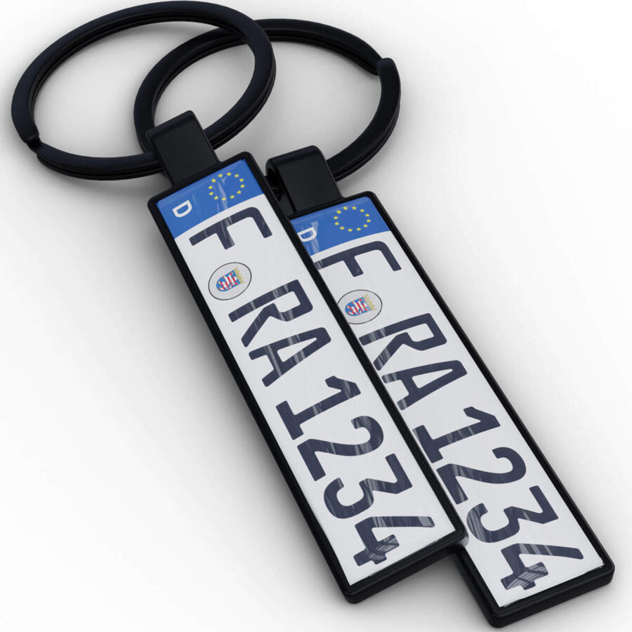 ☆ KFZ Kennzeichen Schlüsselanhänger Mini Nummernschild Anhänger Individuell  Auto